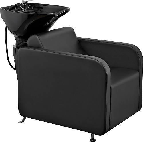 Hairway Backwash "Kubus", Seat black, washbasin black